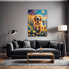 Retriever in Golden Blooms Living Room Demo