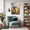 Retriever in Golden Blooms Living Room Demo