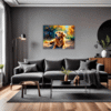 Retriever in Golden Blooms Living Room Demo