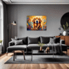 Retriever in Golden Blooms Living Room Demo