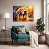 Retriever in Golden Blooms Living Room Demo