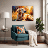 Retriever in Golden Blooms Living Room Demo