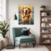 Retriever in Golden Blooms Living Room Demo