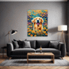 Retriever in Golden Blooms Living Room Demo