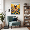Retriever in Golden Blooms Living Room Demo