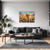 Retriever in Golden Blooms Living Room Demo