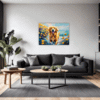 Retriever in Golden Blooms Living Room Demo