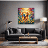 Retriever in Golden Blooms Living Room Demo