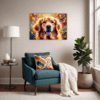 Retriever in Golden Blooms Living Room Demo