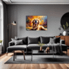 Retriever in Golden Blooms Living Room Demo