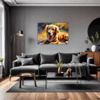 Retriever in Golden Blooms Living Room Demo