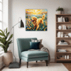 Retriever in Golden Blooms Living Room Demo