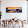 Rocky Tide Pool Sunset Dining Room Demo