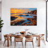 Rocky Tide Pool Sunset Dining Room Demo
