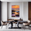 Rocky Tide Pool Sunset Dining Room Demo