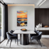Rocky Tide Pool Sunset Dining Room Demo