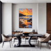 Rocky Tide Pool Sunset Dining Room Demo