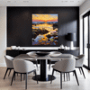 Rocky Tide Pool Sunset Dining Room Demo