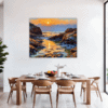 Rocky Tide Pool Sunset Dining Room Demo