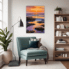 Rocky Tide Pool Sunset Living Room Demo