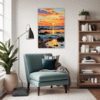 Rocky Tide Pool Sunset Living Room Demo