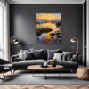 Rocky Tide Pool Sunset Living Room Demo