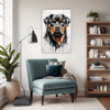 Rottweiler Abstract Art Living Room Demo