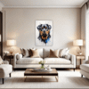 Rottweiler Abstract Art Living Room Demo