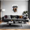 Rottweiler Abstract Art Living Room Demo