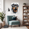 Rottweiler Abstract Art Living Room Demo