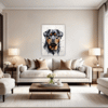 Rottweiler Abstract Art Living Room Demo