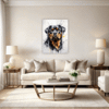 Rottweiler Abstract Art Living Room Demo