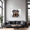 Rottweiler Abstract Art Living Room Demo