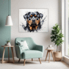 Rottweiler Abstract Art Living Room Demo
