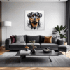 Rottweiler Abstract Art Living Room Demo