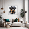 Rottweiler Abstract Art Living Room Demo