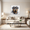 Rottweiler Abstract Art Living Room Demo