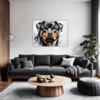 Rottweiler Abstract Art Living Room Demo