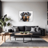 Rottweiler Abstract Art Living Room Demo