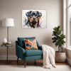 Rottweiler Abstract Art Living Room Demo