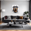 Rottweiler Abstract Art Living Room Demo