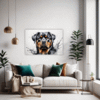 Rottweiler Abstract Art Living Room Demo