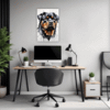 Rottweiler Abstract Art Office Demo