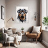 Rottweiler Abstract Art Office Demo