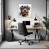 Rottweiler Abstract Art Office Demo