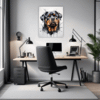 Rottweiler Abstract Art Office Demo