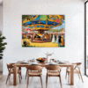 Rural Carousel Scene Dining Room Demo