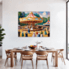Rural Carousel Scene Dining Room Demo