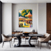 Rural Carousel Scene Dining Room Demo