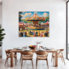 Rural Carousel Scene Dining Room Demo